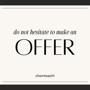 Do not hesitate to make an offer